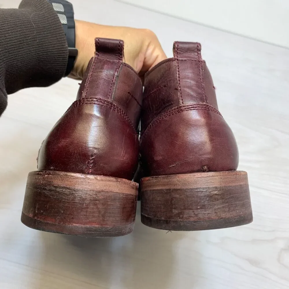 Freebird McCoy Brown Cognac Leather Shoes‎ Chukka Boots Size 10 Business Luxury